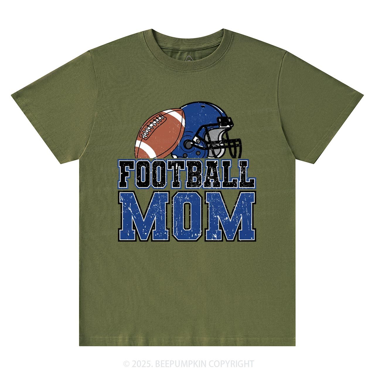 Football Blue Mama T-Shirts Beepumpkin