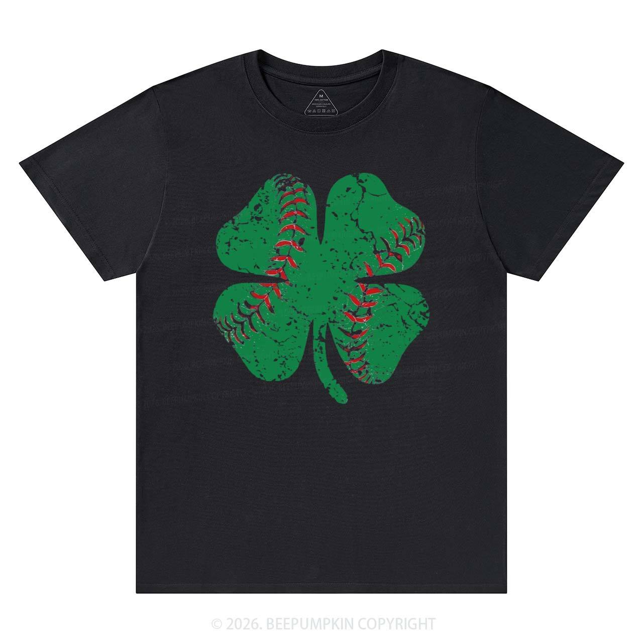 Baseball Shamrock St Patrick's Day T-Shirts Beepumpkin