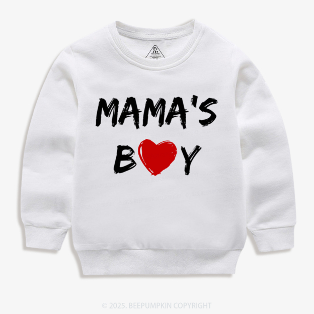 Mama's Boy Valentine's Day Kid's Sweatshirt