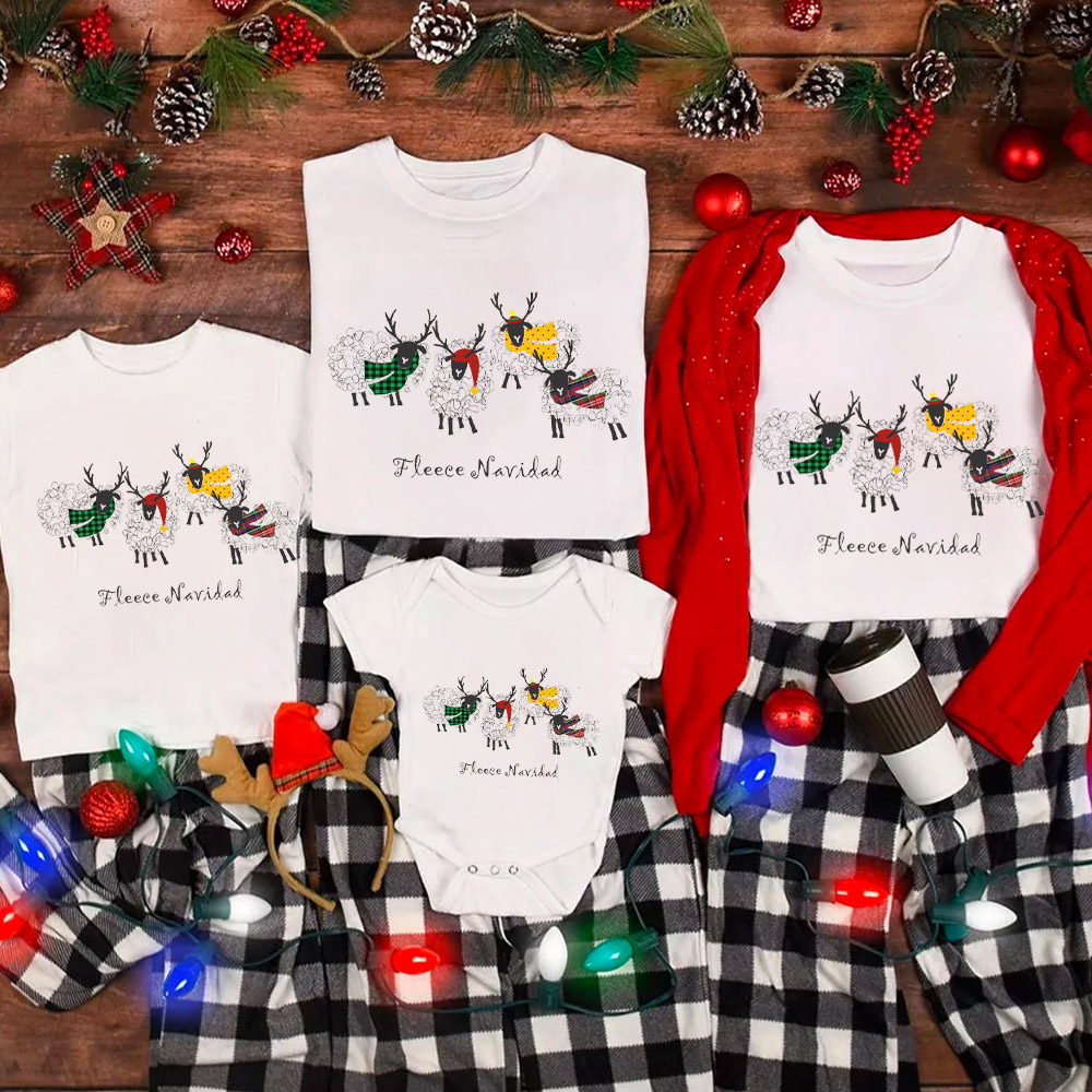 Fleece Navidad Christmas Family Matching Shirt