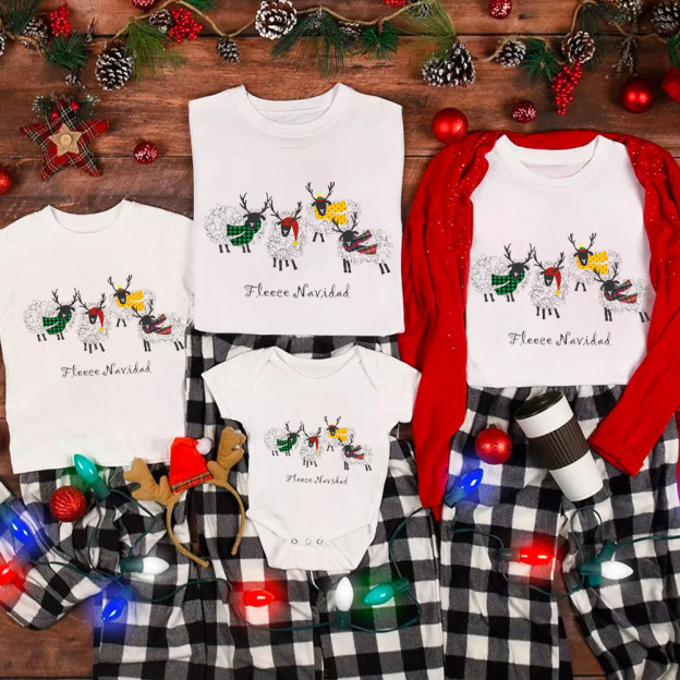 Fleece Navidad Christmas Family Matching Shirt