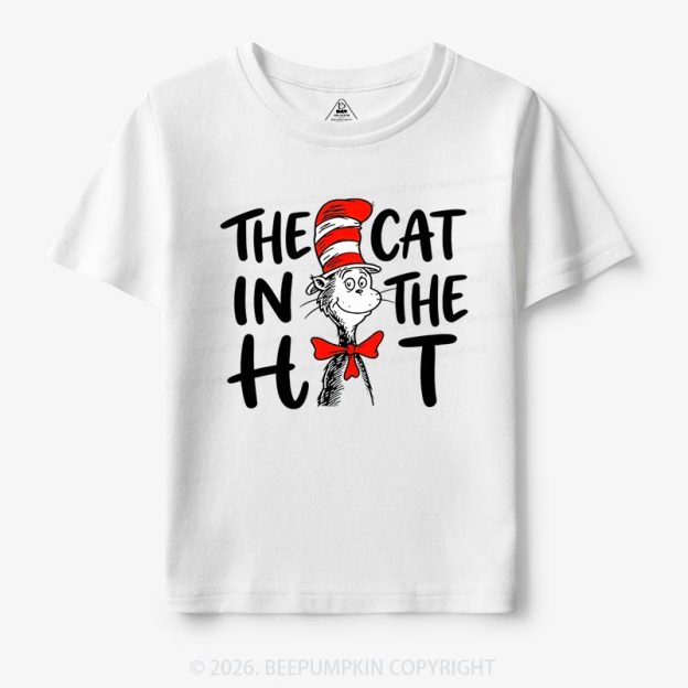 Whimsical Cat In The Hat Baby Toddler&Kids Tees