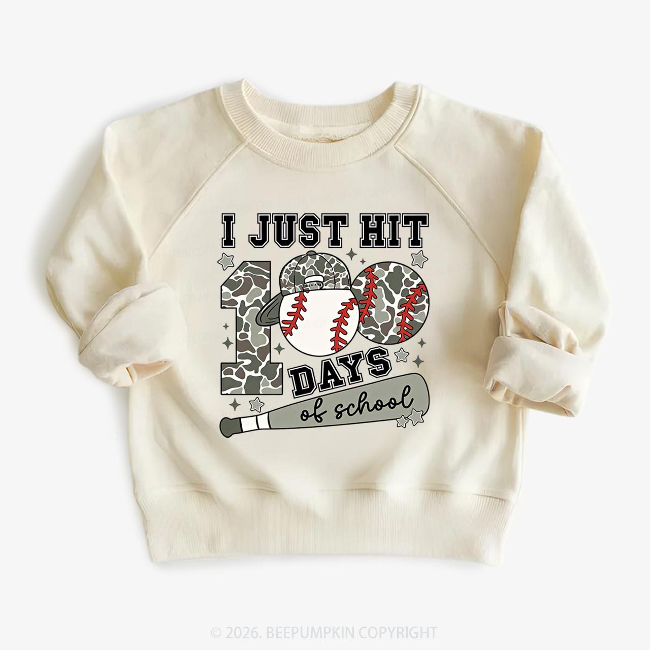 I Just Hit 100 Days Baseball School Toddler&Kid's Sweatshirt