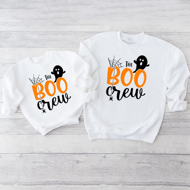 Halloween The Boo Crew Imp Spider Web Sweatshirts For Family