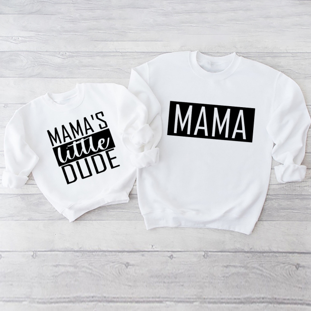 Mama's Little Dude Mom&Me Swetshirt