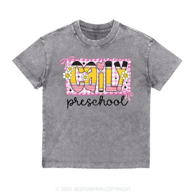 Personalized Graffiti Pencil Name Toddler&Kids Washed Tees