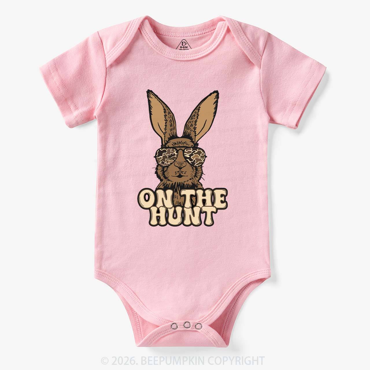 Camo Bunny On The Hunt Baby Bodysuit