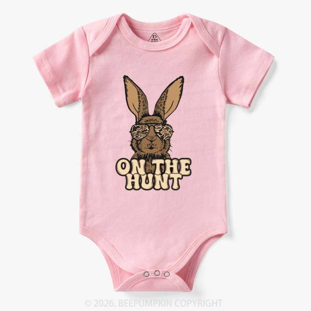 Camo Bunny On The Hunt Baby Bodysuit