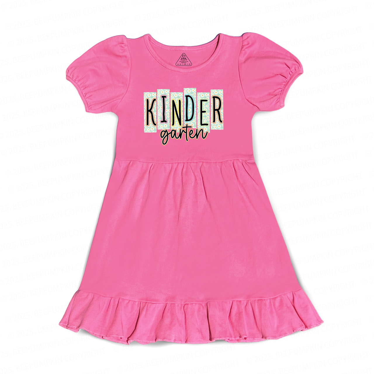 Personalized Floral School Days Toddler&Kid's Ruffle Dress Beepumpkin 