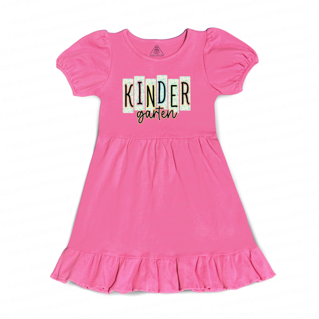 Personalized Floral School Days Toddler&Kid's Ruffle Dress Beepumpkin 