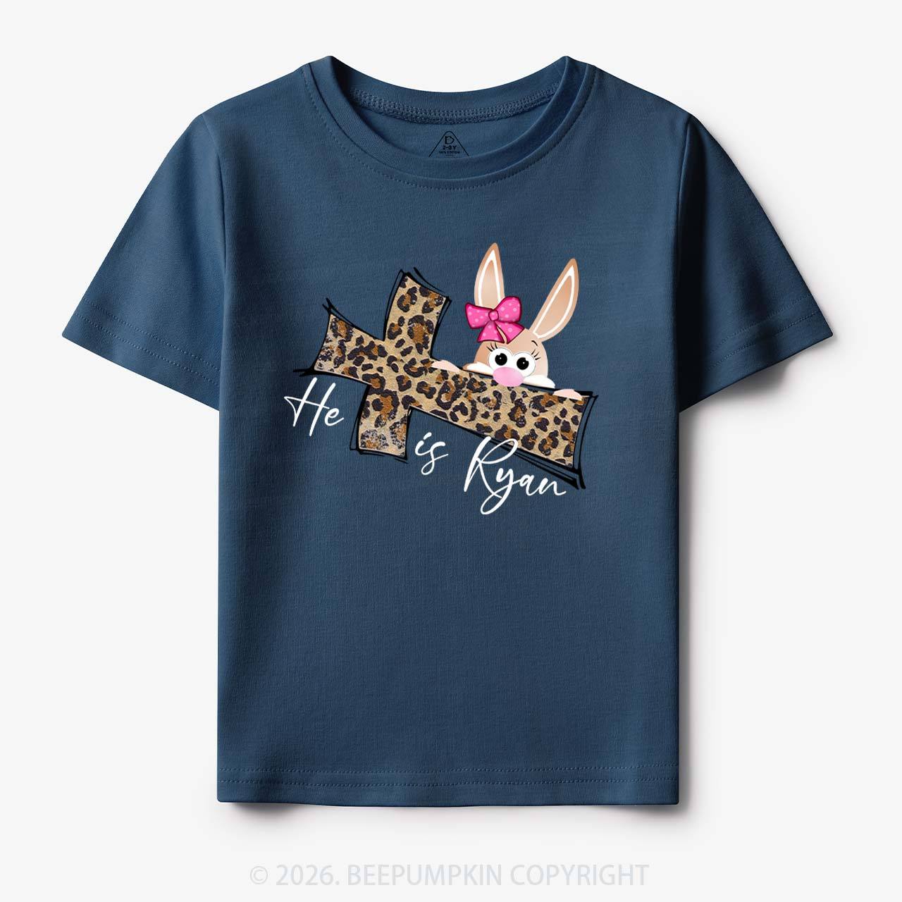 Faith Bunny & Leopard Cross Toddler&Kid's Tees