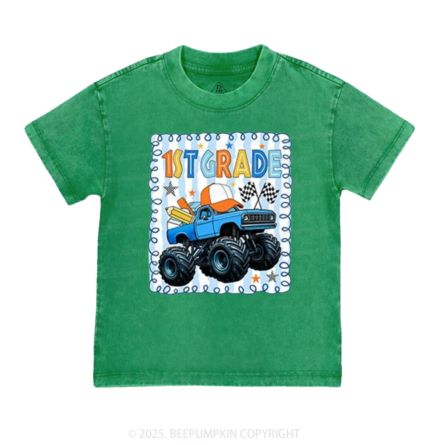 Personalized Truck For Boy Toddler&Kids Washed Tees