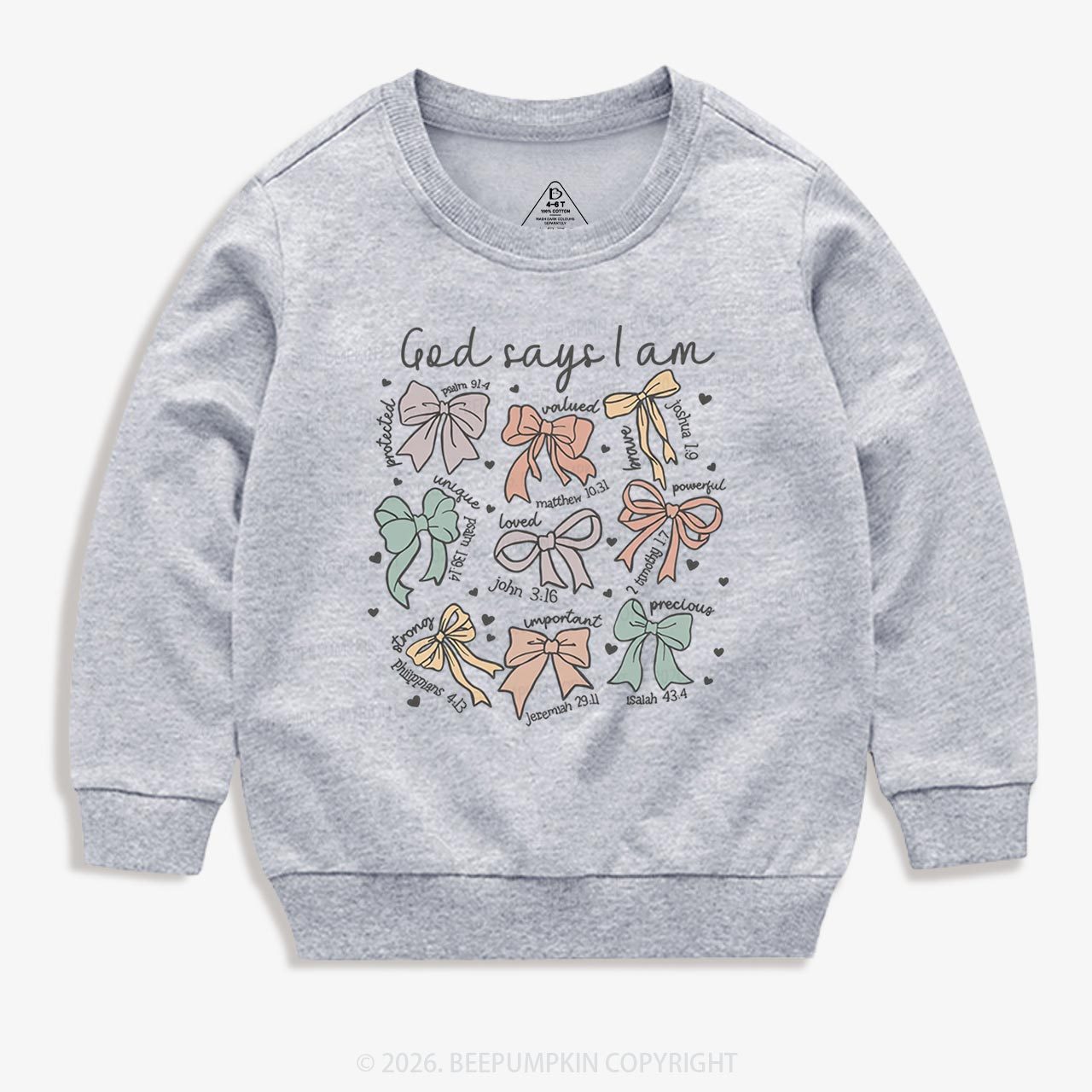 Jesus Gifts God Says I Am Girl Kid's Sweatshirt