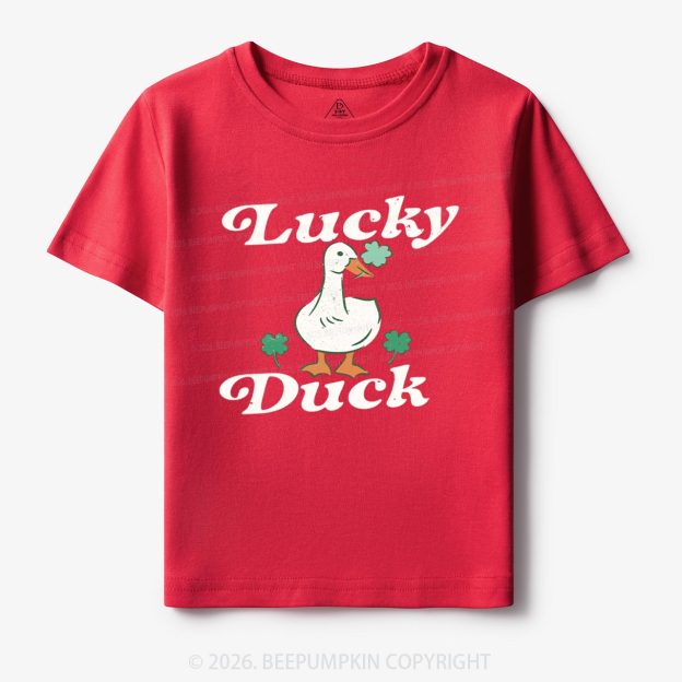 Lucky Duck St Patrick's Day Toddler&Kid's Tees Beepumpkin