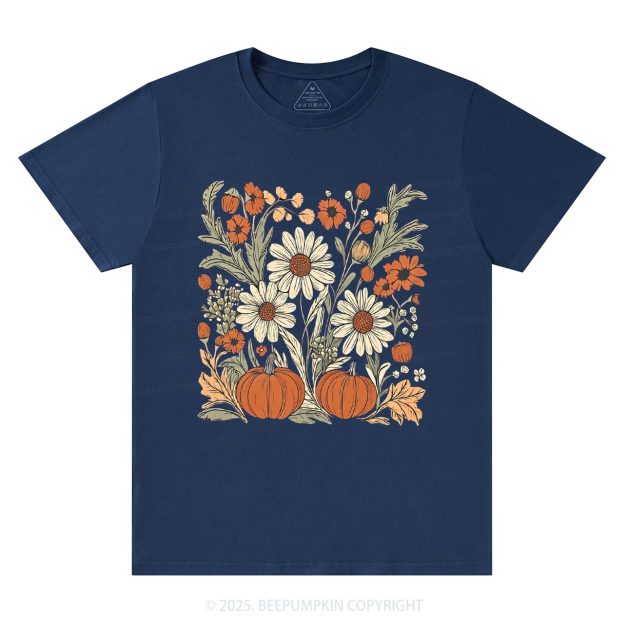 Boho Fall Floral T-Shirts Beepumpkin