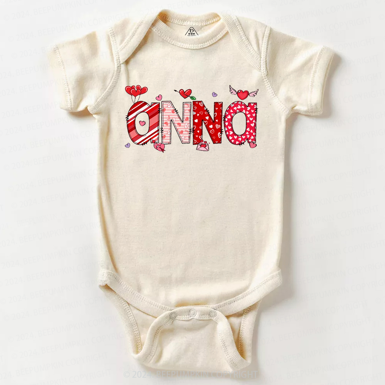 Personalized Valentine Love Balloon Valentine Bodysuit For Baby