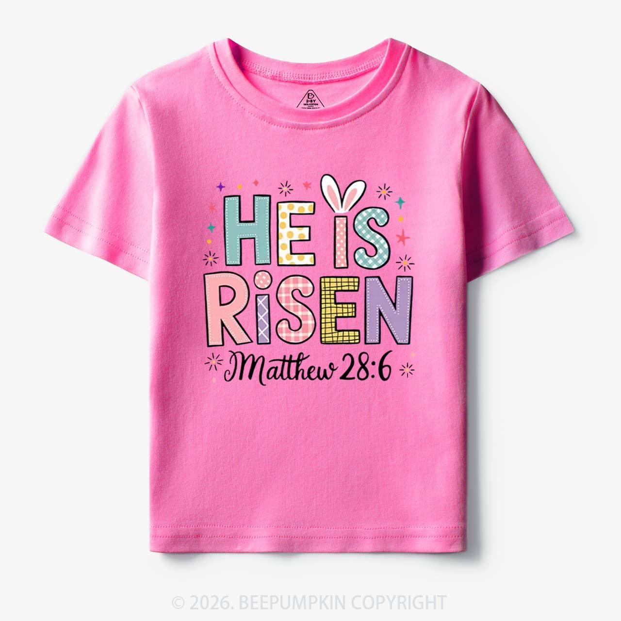 He is Risen Easter Joy Toddler&Kid's Tees