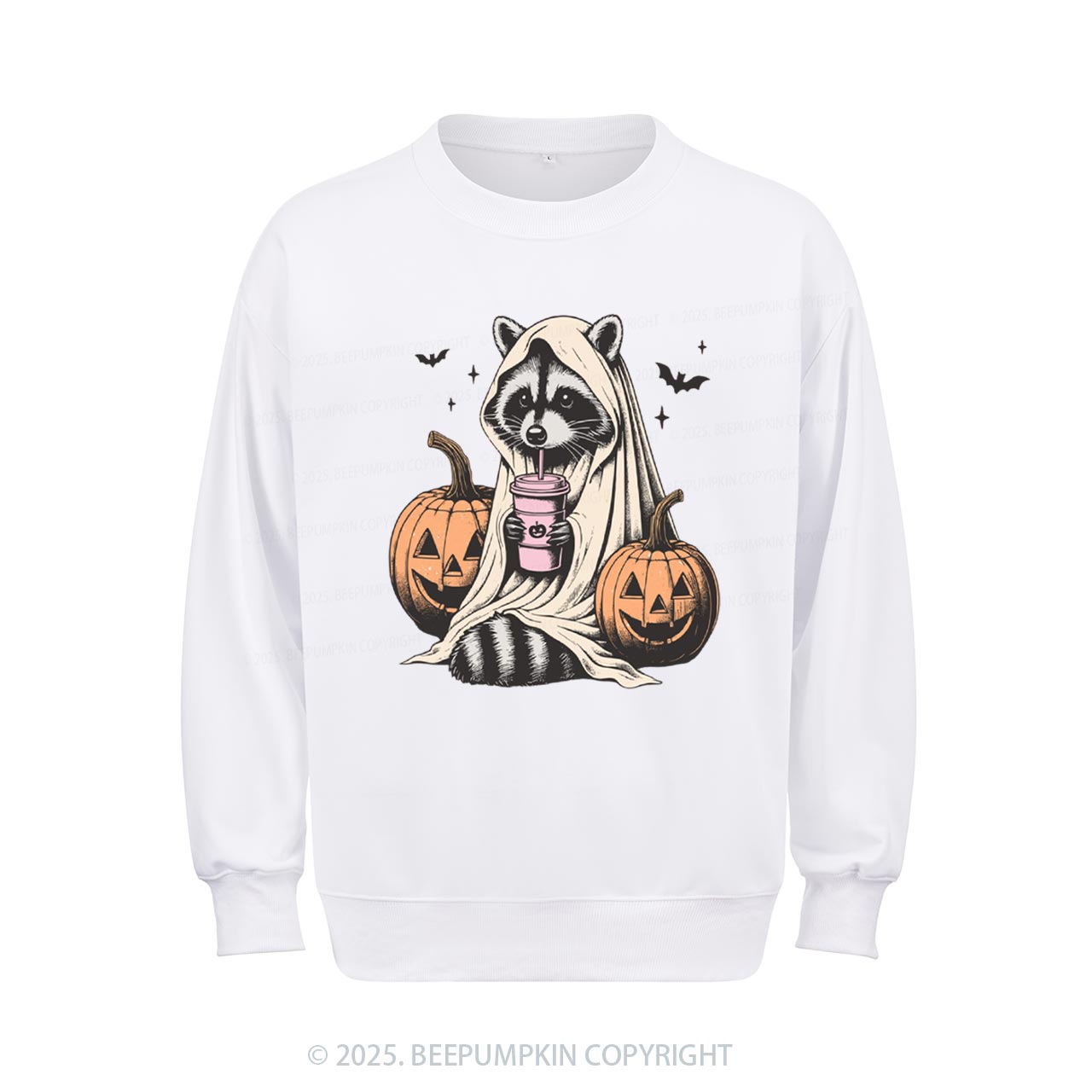 Cute Raccoon Ghost Sweatshirt Beepumpkin