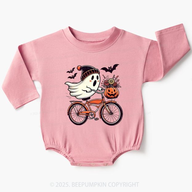 Spooky Ride Baby Bubble Romper Beepumpkin