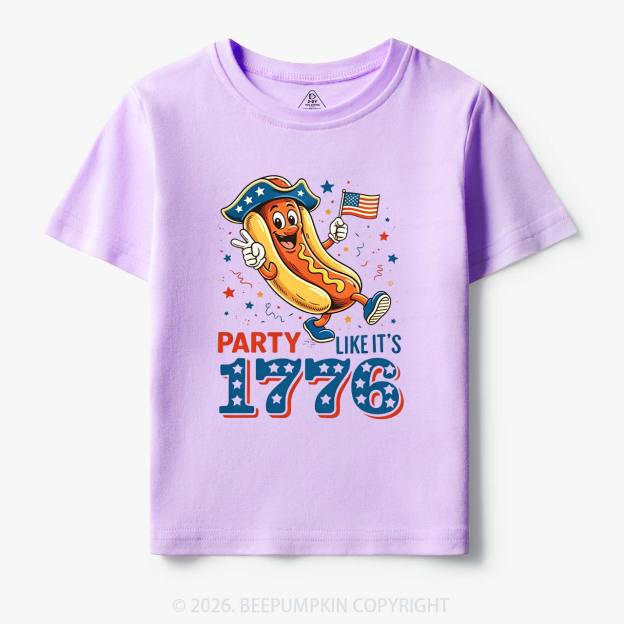 Party Like It's 1776 4th Of July Hot Dog Toddler&Kid's Tees