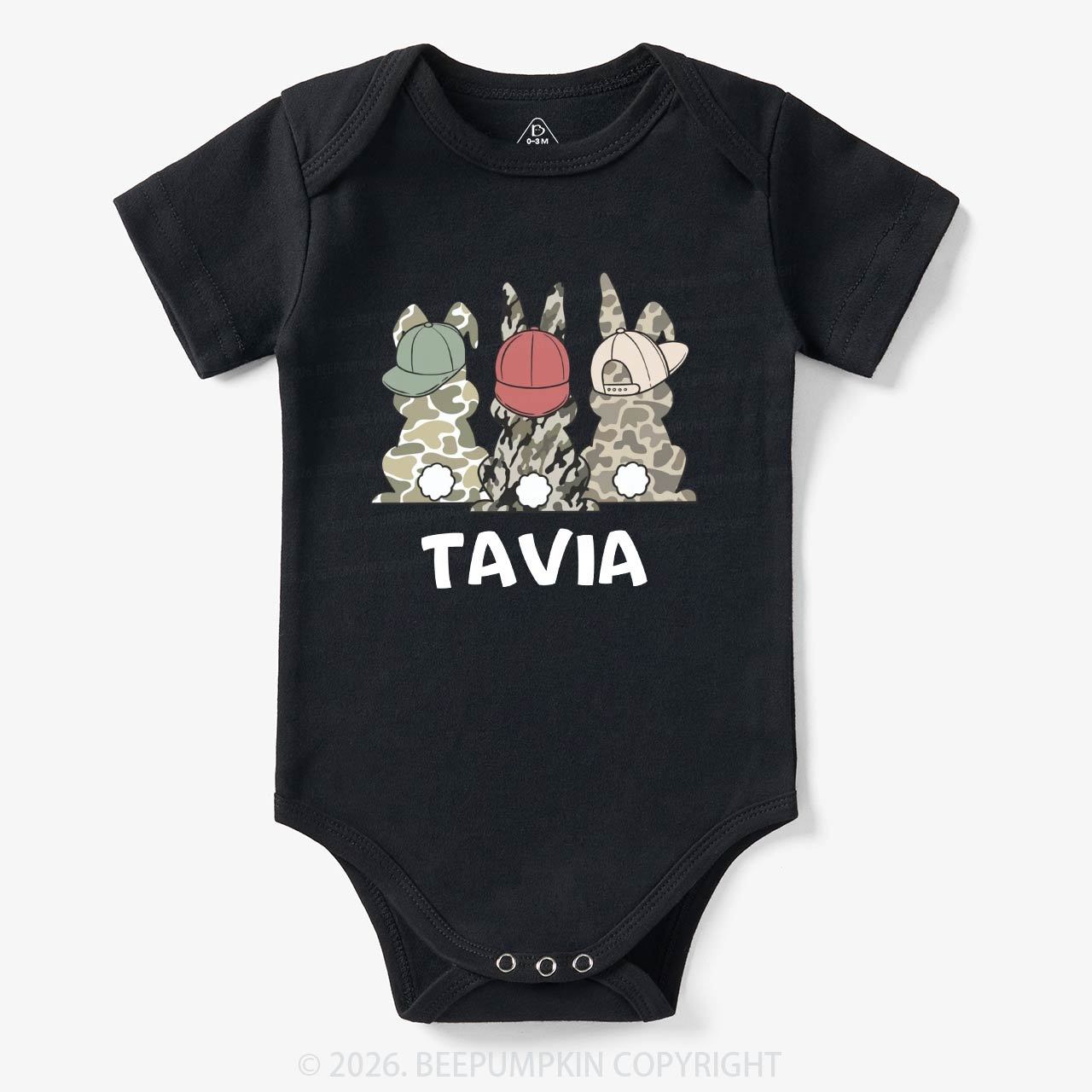 Personalized Camo Easter Bunny Bodysuit