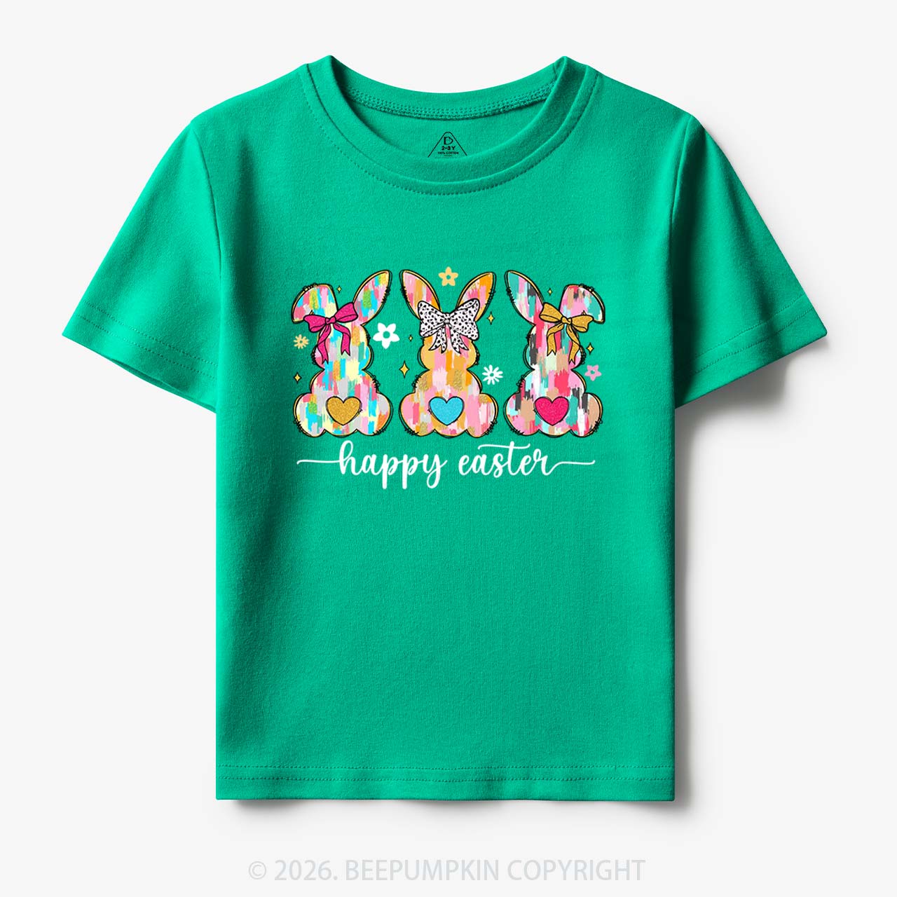 Pastel Brush Happy Easter Bunnie Toddler&Kid's Tees