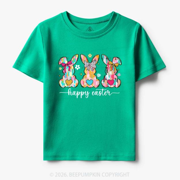 Pastel Brush Happy Easter Bunnie Toddler&Kid's Tees