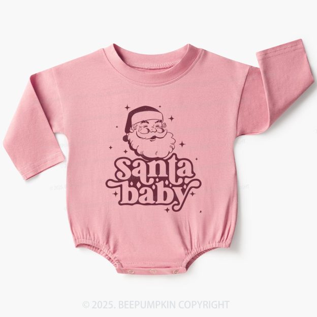 Santa Baby Bubble Romper Beepumpkin