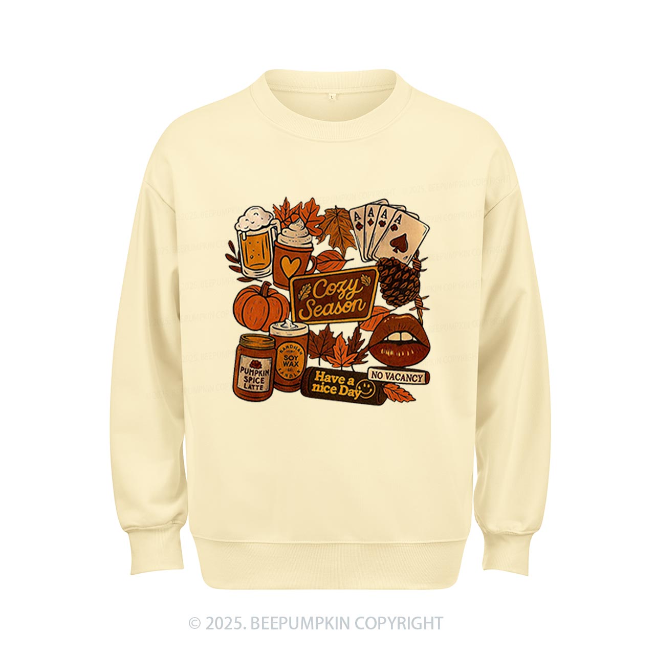 Retro Fall Collage Sublimation Sweatshirt Beepumpkin