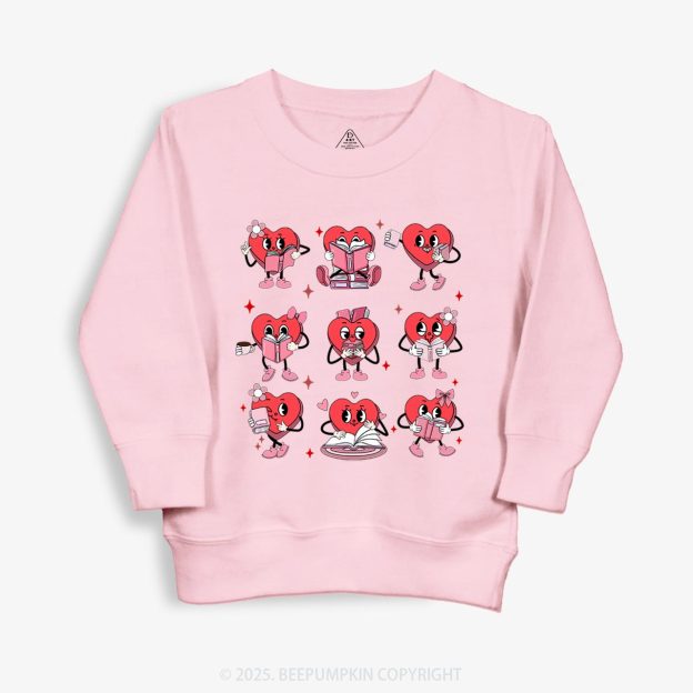 Book Lovers Valentine’s Day Kid's Sweatshirt