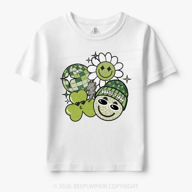 Disco Lucky Vibes Toddler&Kid's Tees Beepumpkin