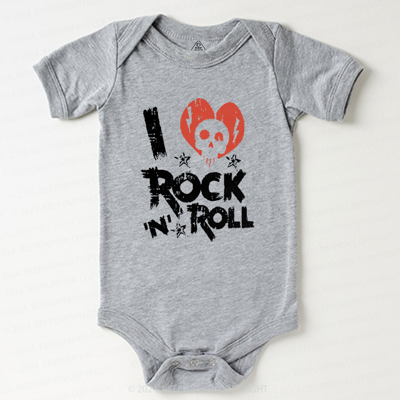 I Love Rock N Roll Baby Bodysuit 8