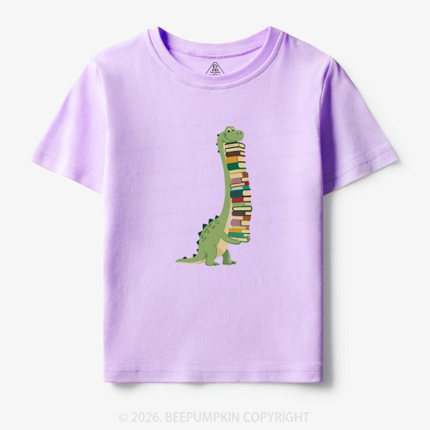 Cute Dinosaur Book Lover Toddler&Kid's Tees