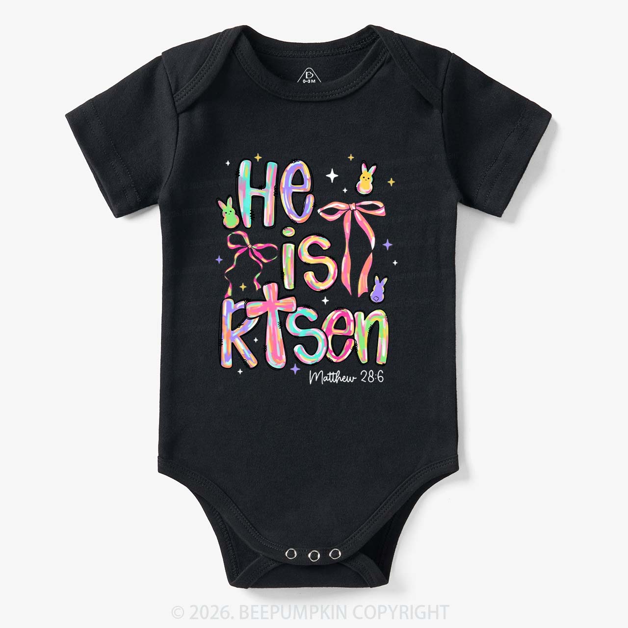 Risen In Color  Candy Bunny Baby Bodysuit