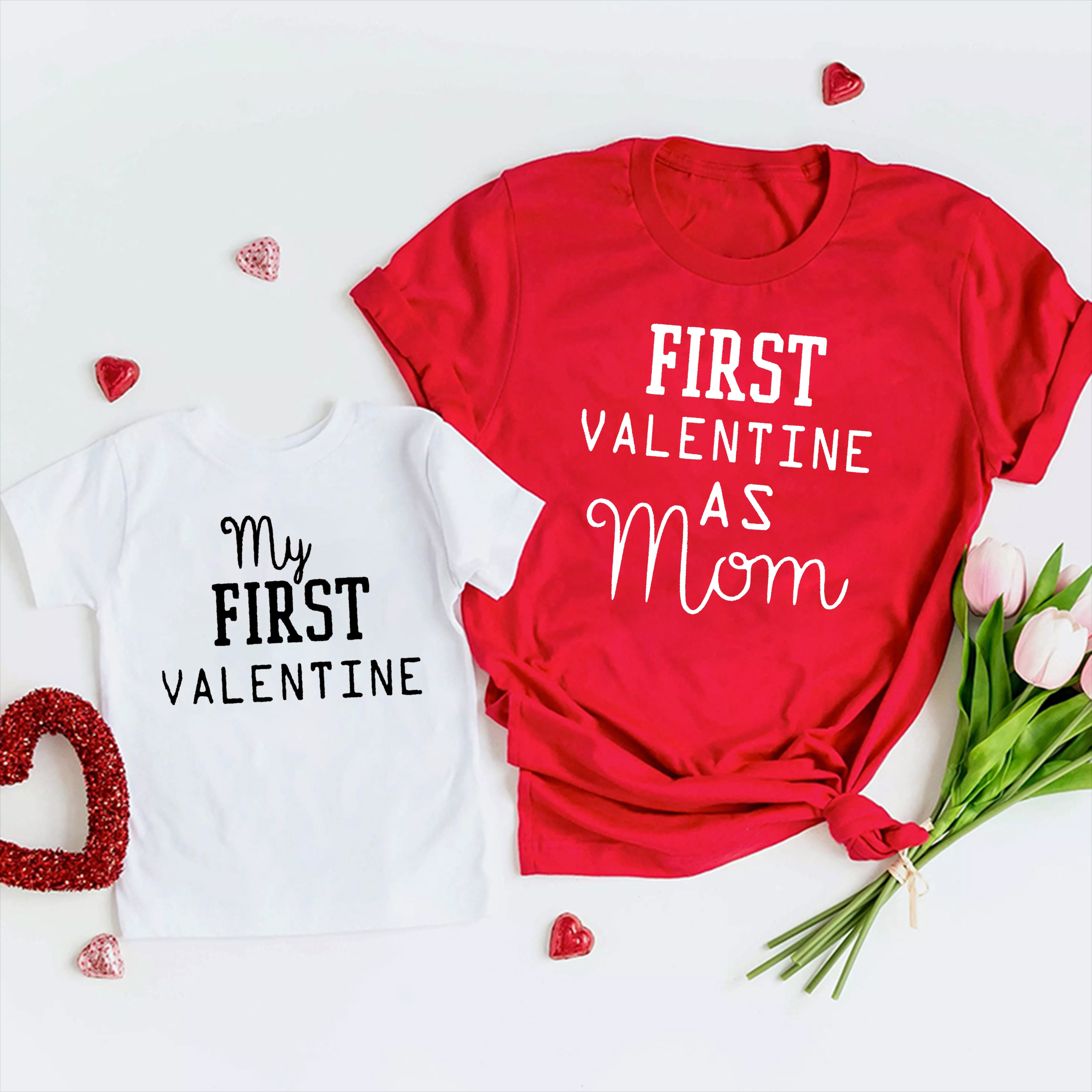 First Valentine As Family Matching Shirts