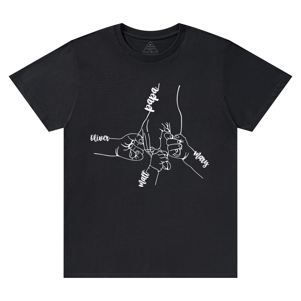 Custom Kids Grab Papa Hands Dad T-shirt