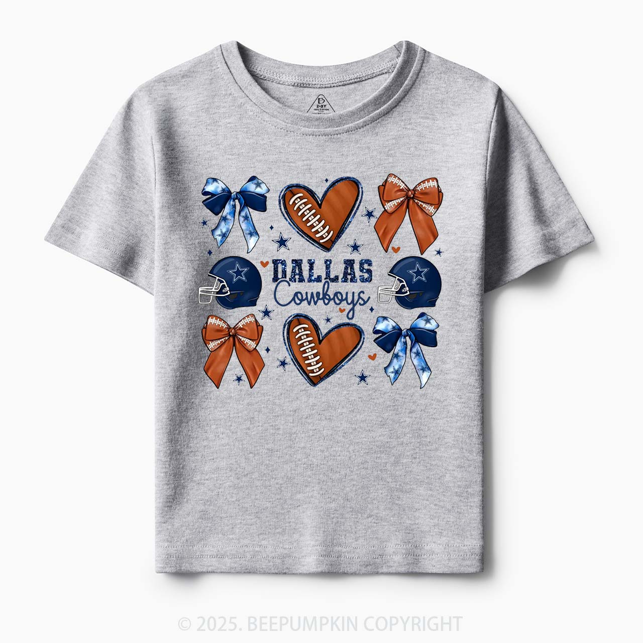 Blue Star Football Toddler&Kid's Tees Beepumpkin