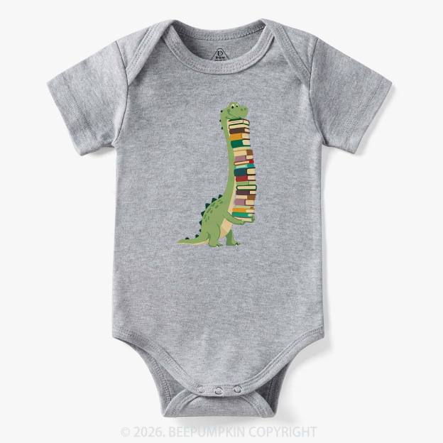 Cute Dinosaur Book Lover Baby Bodysuit