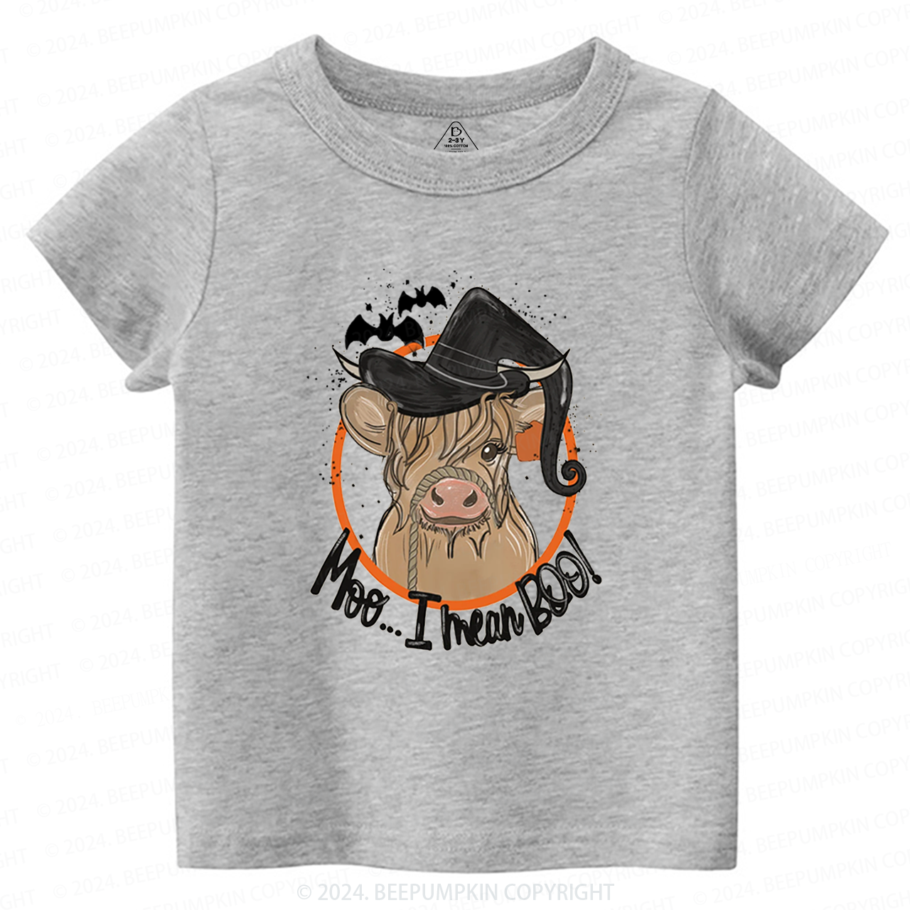  Retro Cow Halloween Farm Vibes Boho Toddler&Kids Tees 