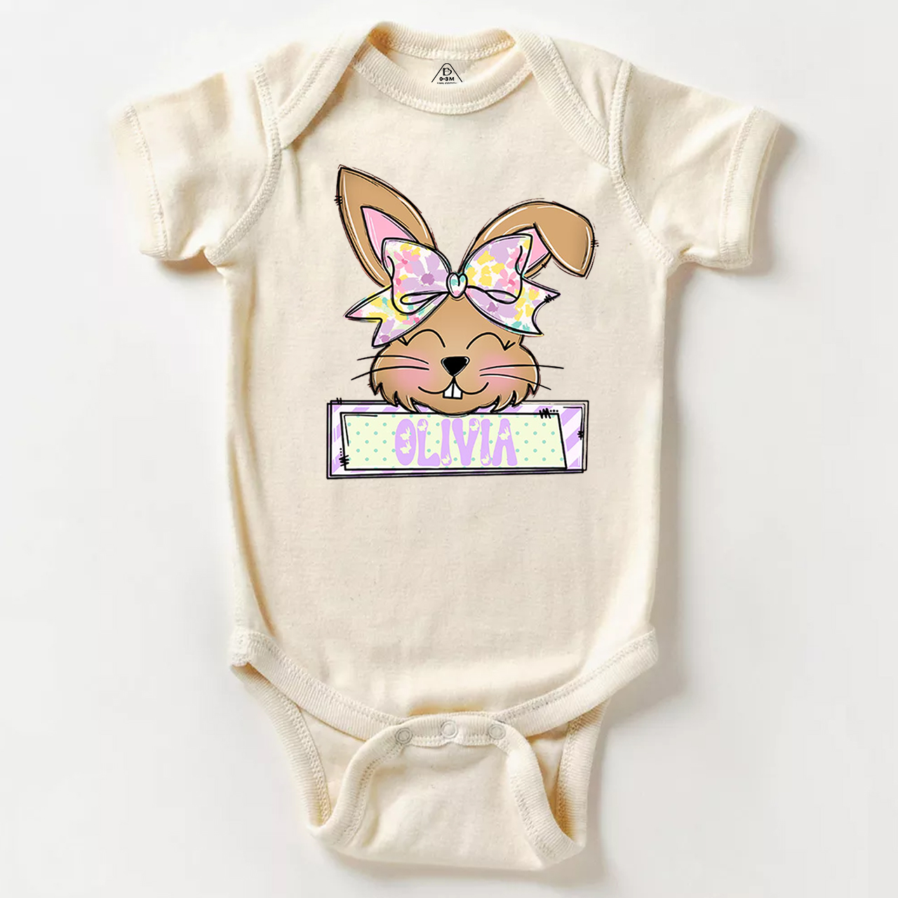 Personalized Bunny Name Bodysuit Beepumpkin