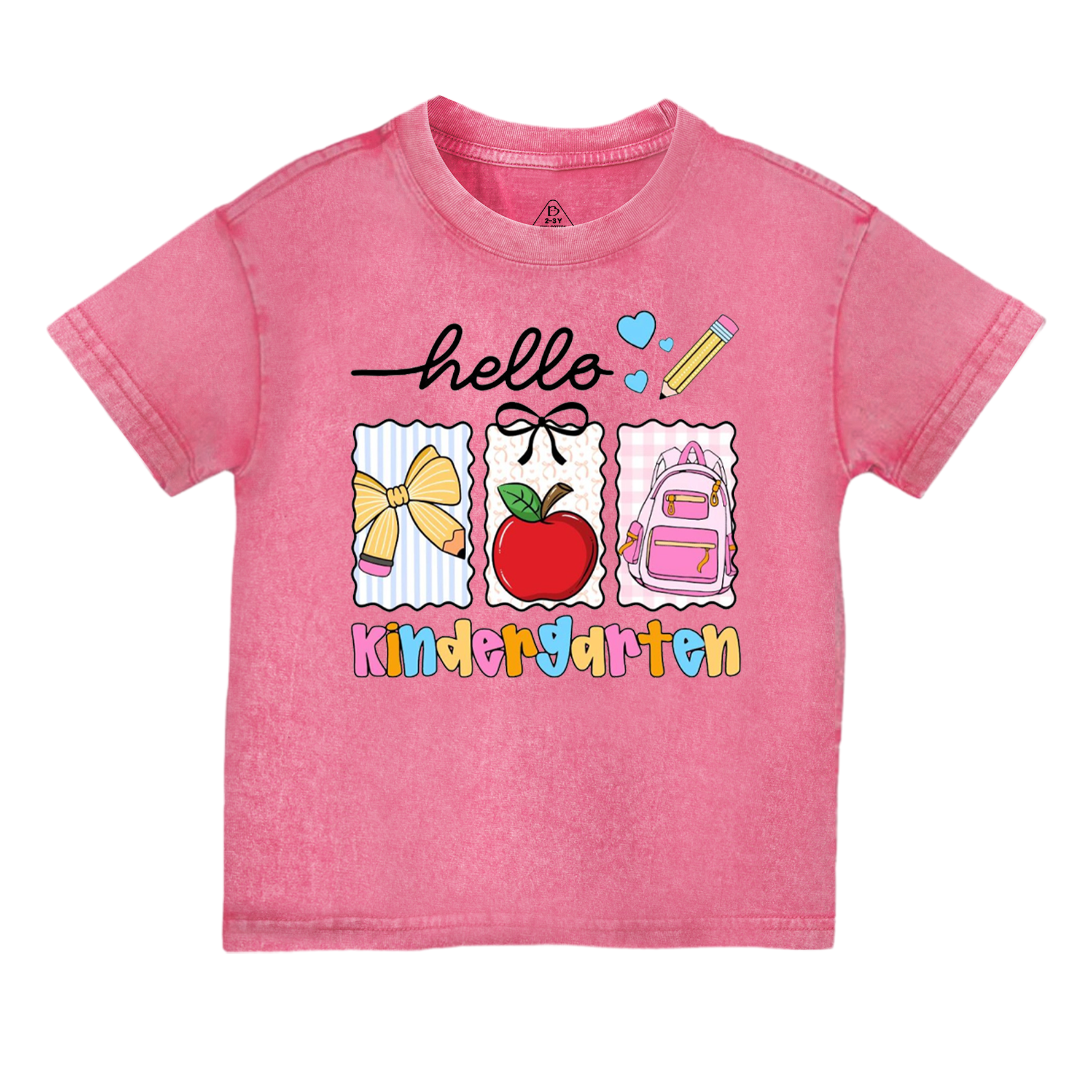 Personalized Back To School Gift Package Toddler&Kids Washed Tees