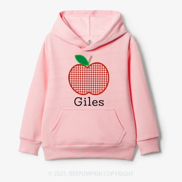 Personalized Red Apple Kid's Hoodies Beepumpkin
