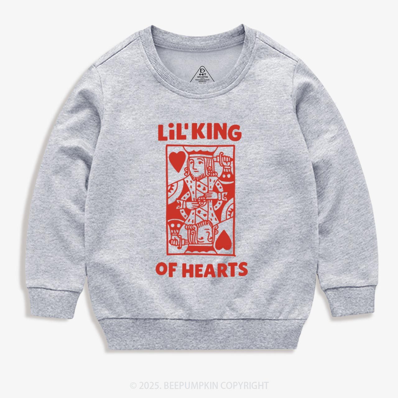 Lil' King of Hearts Valentine's Day Kid's Sweatshirt