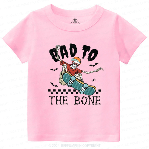 Bad To The Bone Halloween Toddler&Kids Tees 