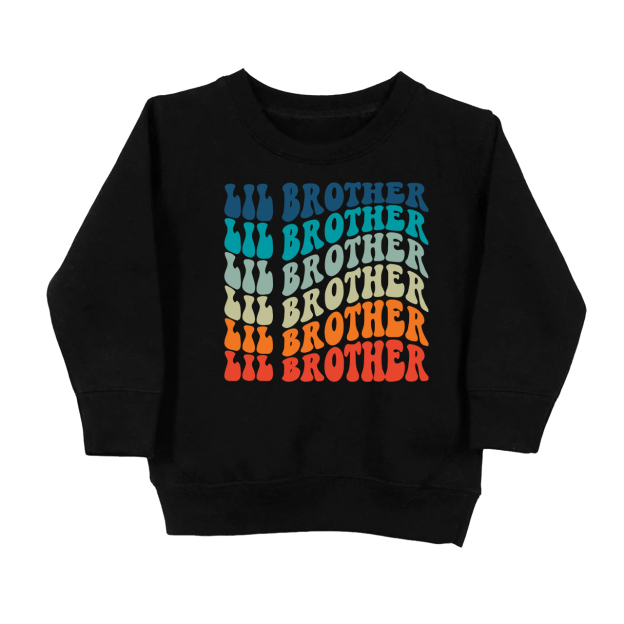Retro Lil Brother Kids Sweatshirt