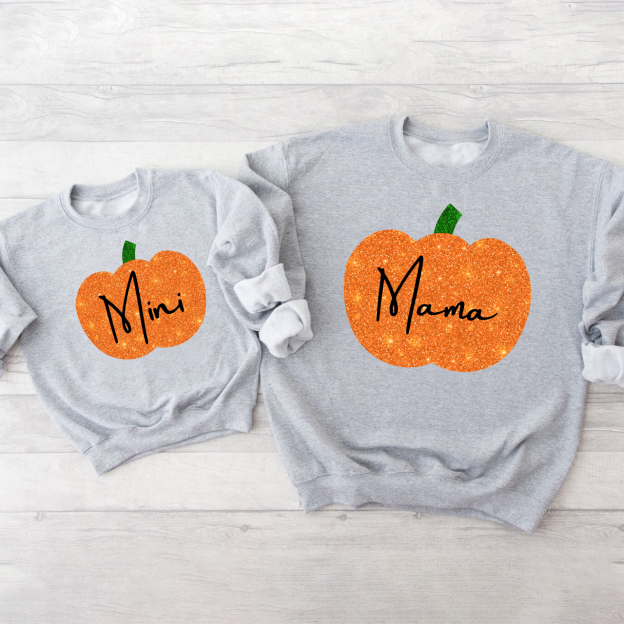 Personalized Pumpkin Face Halloween Sweatshirts