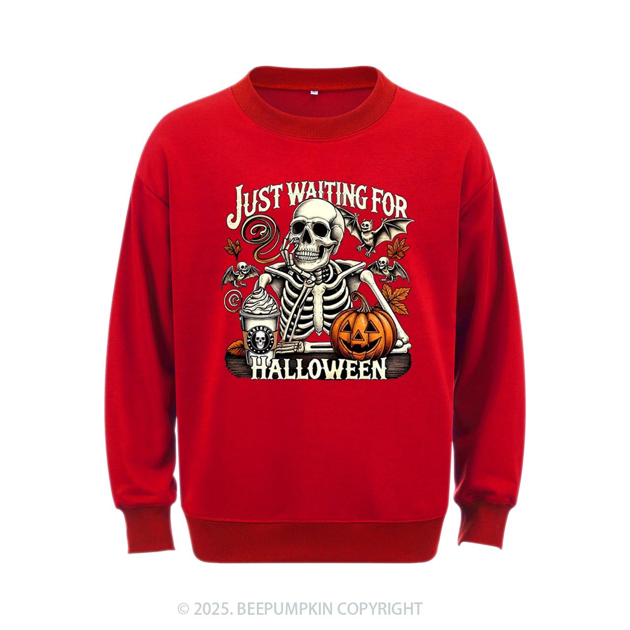 Just Waiting For Halloween Sweatshirt Beepumpkin