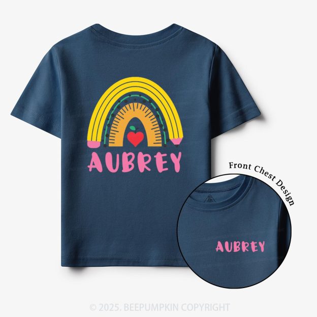 Personalized Pencil Rainbow Toddler&Kid's Tees Beepumpkin
