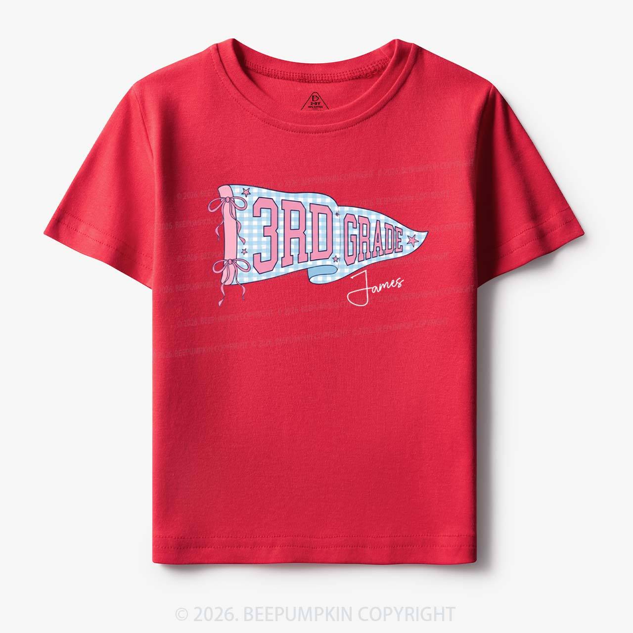 Personalized Name Grade Flag Collection Toddler&Kid's Tees