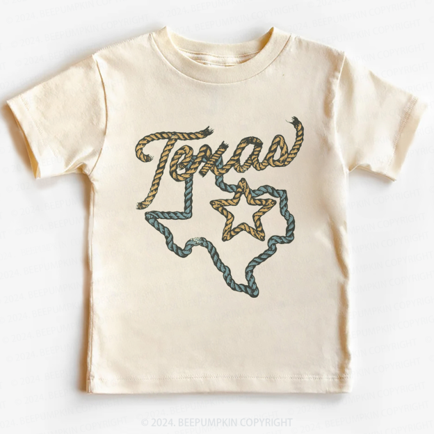State Of Texas Cowboy Rope Toddler&Kids Tees  